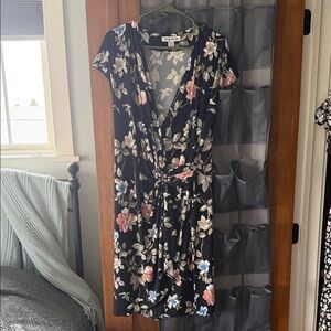 Tommy Bahama Black Floral Midi Dress
